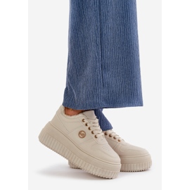 Dámské zateplené sportovní tenisky s robustní podrážkou, béžová Verissa béžový 1