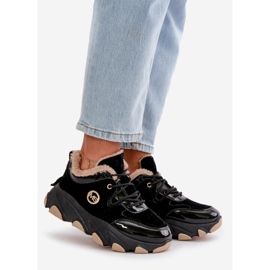 Dámské zateplené šněrovací sportovní boty na platformě černé Veriory černá 1 Dámské zateplené šněrovací sportovní boty na platformě černé Veriory černá 1