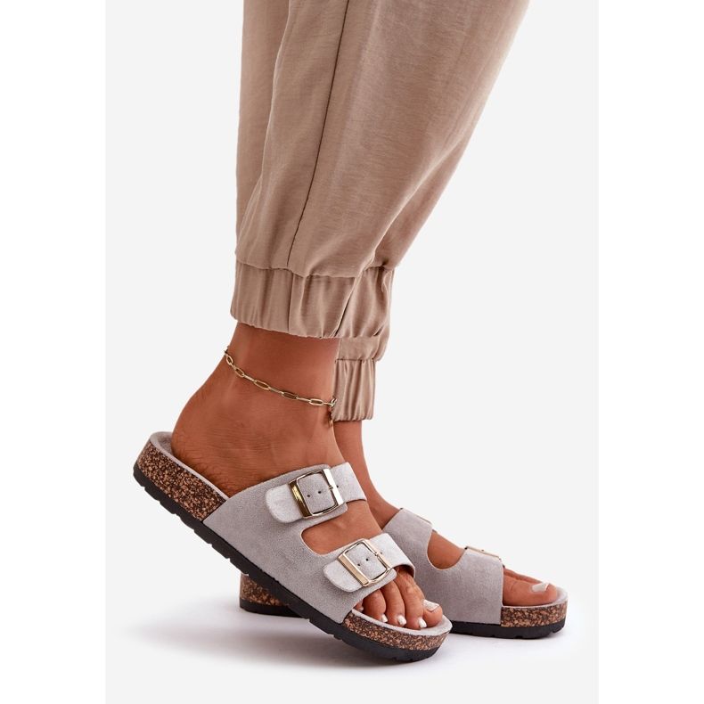 Dámské nazouvací sandály Cortina šedé šedá 2