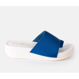 Inna Námořnická modř Monferrato klínové muly modrý 1