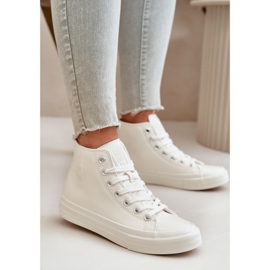 Dámské zateplené tenisky vyrobené z eko kůže White Big Star OO274932 bílý 2