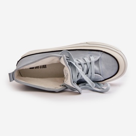 Zateplené dámské tenisky na platformě z eko kůže Big Star OO274069 Modrá modrý 1 Zateplené dámské tenisky na platformě z eko kůže Big Star OO274069 Modrá modrý 1