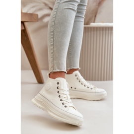 Dámské Tenisky na platformě Eco Leather Big Star OO274064 Bílé bílý 4