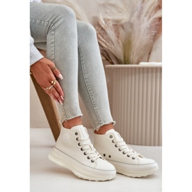 Dámské Tenisky na platformě Eco Leather Big Star OO274064 Bílé bílý 10