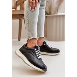 Dámské tenisky Sportovní obuv vyrobená z eko kůže Big Star OO274024 Hi-Poly System Černá 2