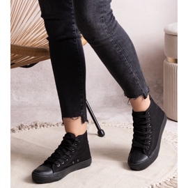 Černé vysoké tenisky Raffie černý 1