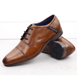 Kožené pánské elegantní hnědé boty Bugatti NN153401 hnědý 2