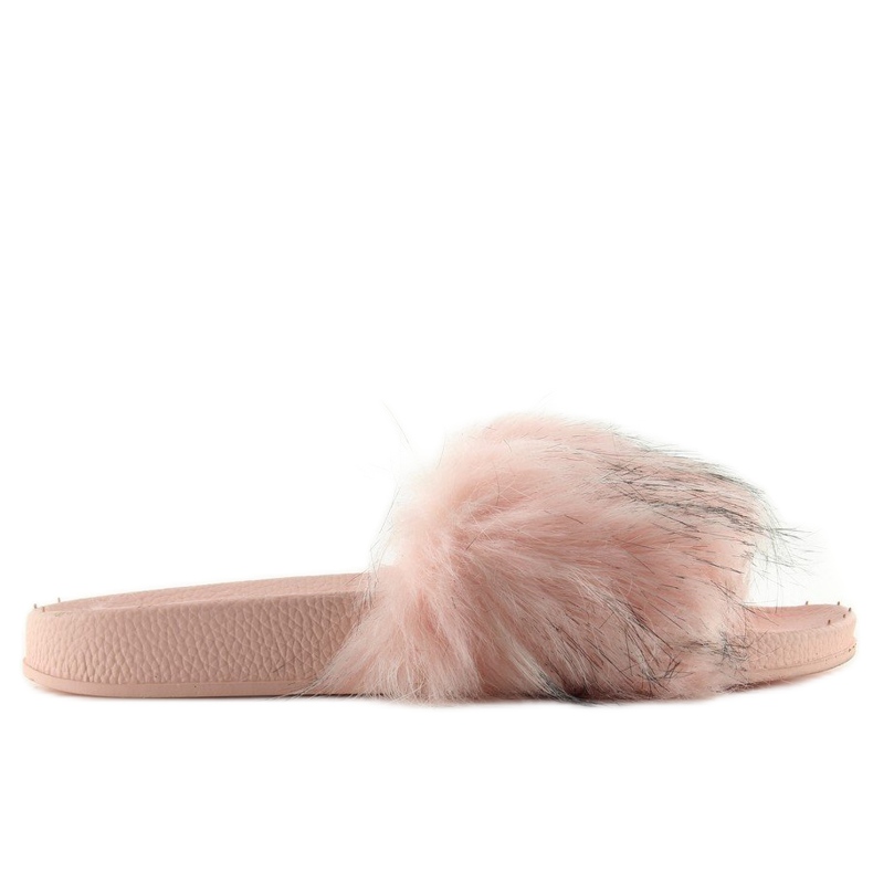 Růžové pantofle s kožíškem zy383-007-1 růžové růžový 1 Růžové pantofle s kožíškem zy383-007-1 růžové růžový 1