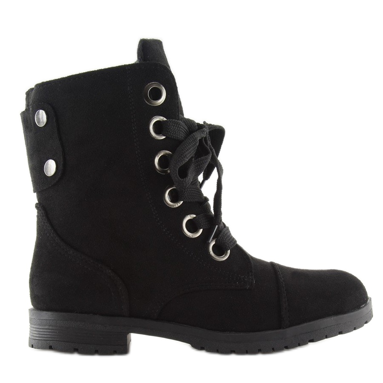 Černé šněrovací pracovní boty 8901 Black černý 1