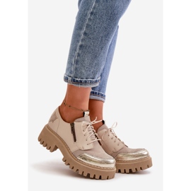 Dámská obuv vyrobená z přírodní kůže béžová Maciejka 06177-04 béžový 1