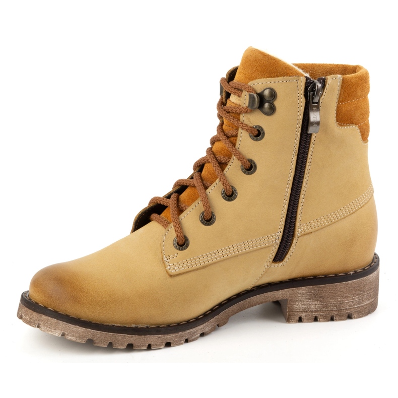 Olivier Dámské kožené boty, zateplené zimní boty, 365BB, pískové béžový 1 Olivier Dámské kožené boty, zateplené zimní boty, 365BB, pískové béžový 1