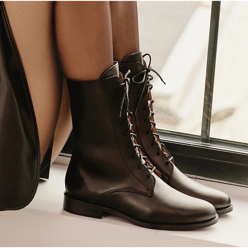 Marco Shoes Klasické kozačky na nízkém podpatku černá 1