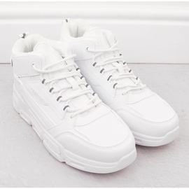 Pánské vysoké zateplené bílé sportovní boty Big Star OO174588 bílý 2