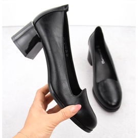 Dámské černé boty na vysokém podpatku Potocki 12545 černá 1 Dámské černé boty na vysokém podpatku Potocki 12545 černá 1