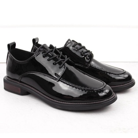 Černé lakované dámské boty Filippo DP6307/24 černý 2