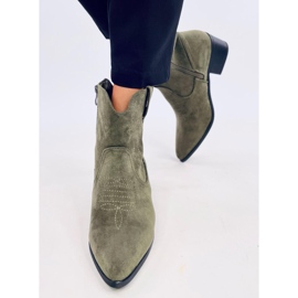 Dámské semišové kovbojské boty Poirot Green zelený 1