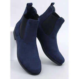 Semišové boty Chelsea s gumou Terra Navy modrý 1