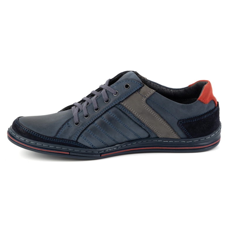 Pánské kožené boty Olivier 236GT navy blue modrý 1
