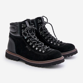 Semišové zateplené pánské boty Big Star OO174643 Hi-Poly System Black černý 1