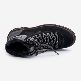 Semišové zateplené pánské boty Big Star OO174643 Hi-Poly System Black černý 2