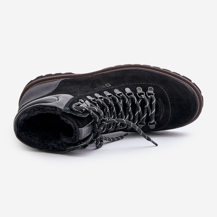 Semišové zateplené pánské boty Big Star OO174643 Hi-Poly System Black černý 2