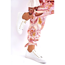 News Dámské klasické tenisky bílé a zlaté Ecoma bílý 2