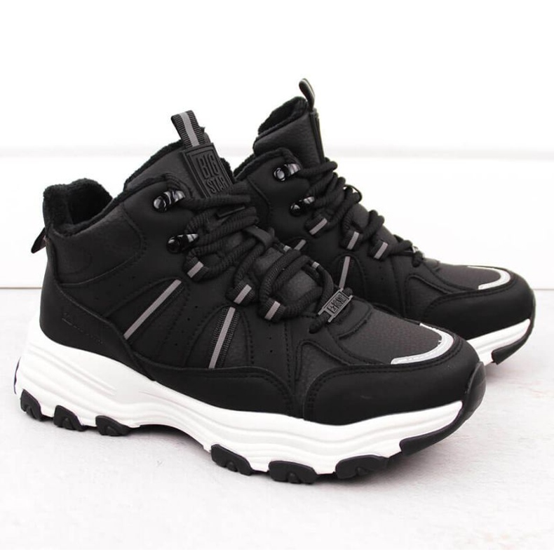 Vysoké zateplené boty Big Star INT2032A, černé černá 2