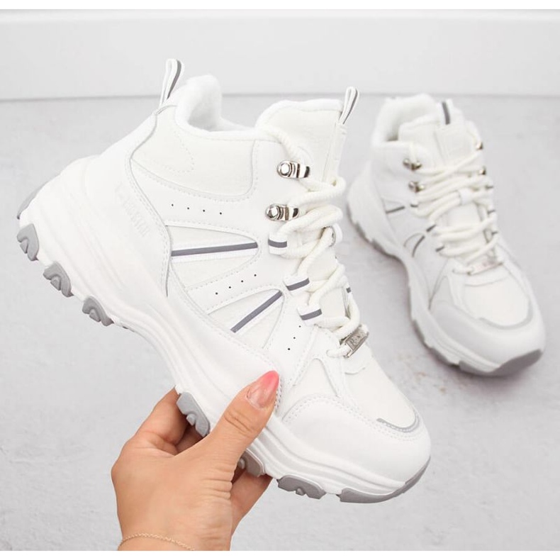 Vysoké zateplené boty Big Star INT2032B, bílé bílý 1