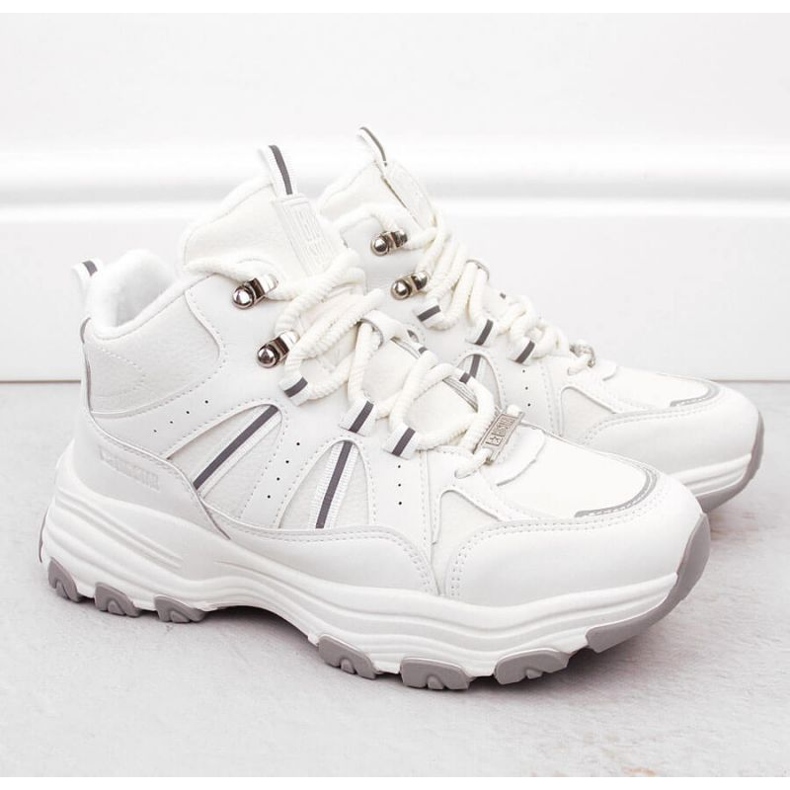 Vysoké zateplené boty Big Star INT2032B, bílé bílý 2