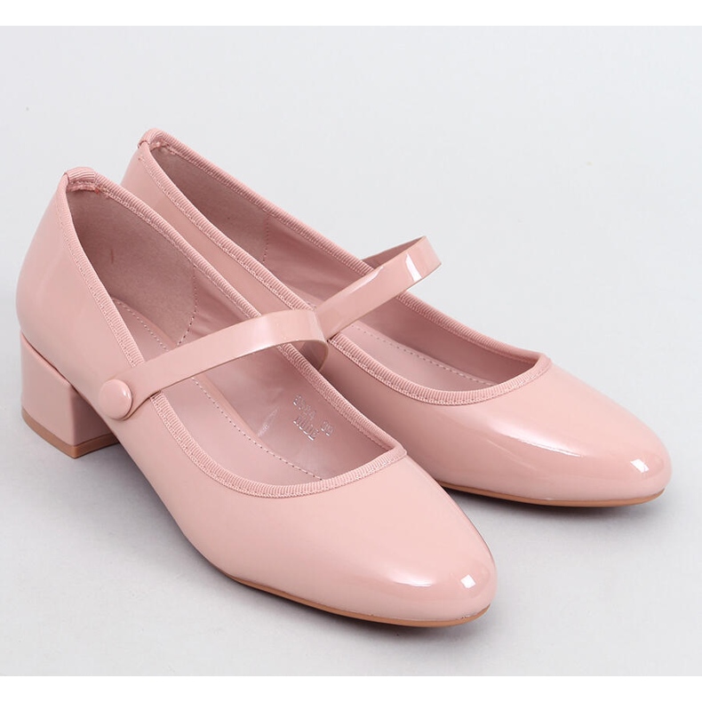 Patentované balerínky Weinis Nude na vysokém podpatku béžový 1 Patentované balerínky Weinis Nude na vysokém podpatku béžový 1