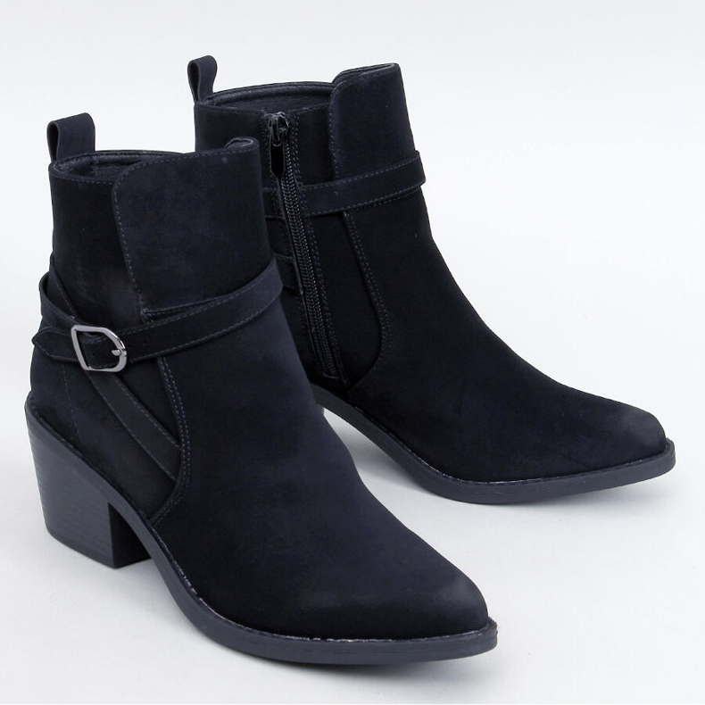 Černé kovbojské boty na nízkém podpatku Cunnig černá 1