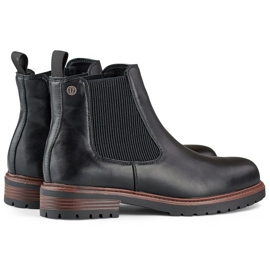 Černé dámské boty Chelsea s plochou podrážkou černá 1