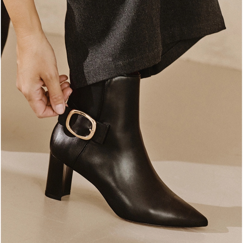 Marco Shoes Elegantní kozačky černá 1