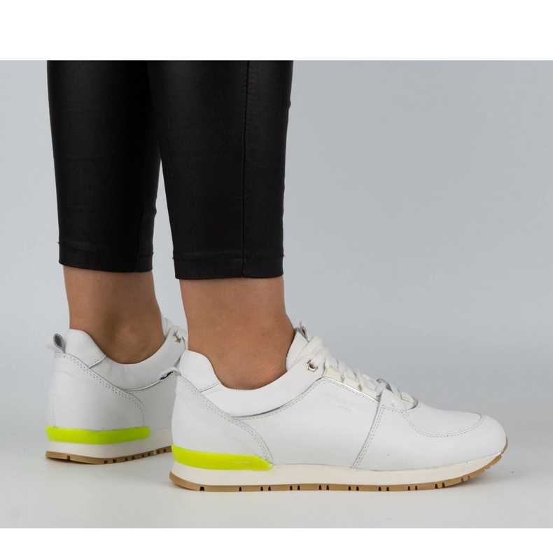 Nik Dámská sportovní obuv, kožené creepers 05-0784-01, bílá bílý 1