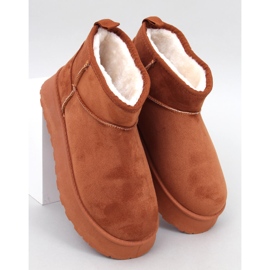 Krátké boty na platformě Rodmans Camel hnědý 1