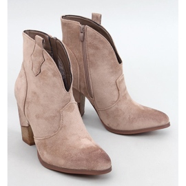 Kovbojské boty Sonett Khaki na vysokém podpatku béžový 1 Kovbojské boty Sonett Khaki na vysokém podpatku béžový 1