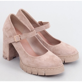 Lodičky na platformě s páskem Dresse Khaki béžový 1 Lodičky na platformě s páskem Dresse Khaki béžový 1