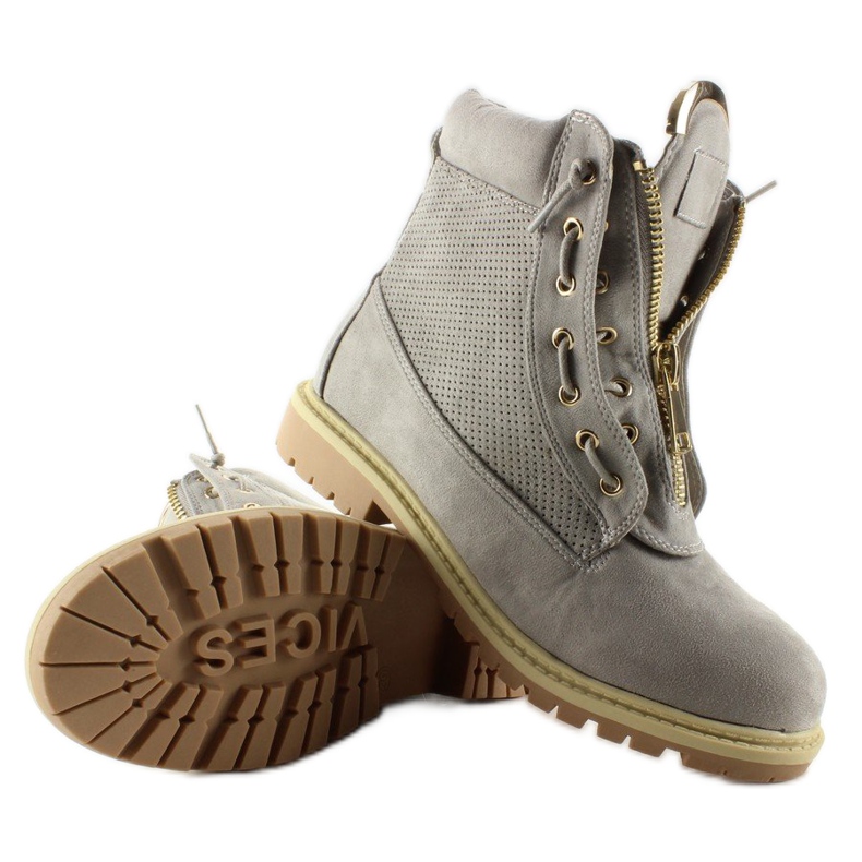 Šedé semišové balmanské bundy 2051 Šedá 1