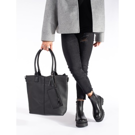 Seastar Černé dámské chelsea boty na platformě černý 2