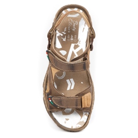 Mateos Pánské kožené sandály pro řidiče 362MA hnědé hnědý 3