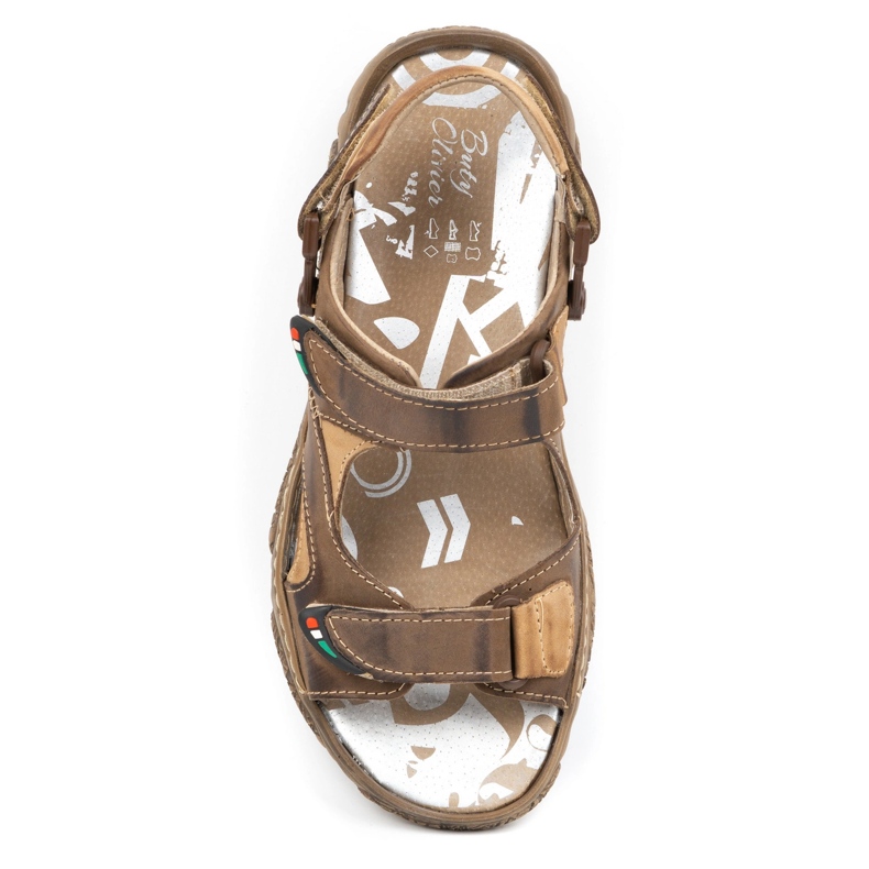 Mateos Pánské kožené sandály pro řidiče 362MA hnědé hnědý 3