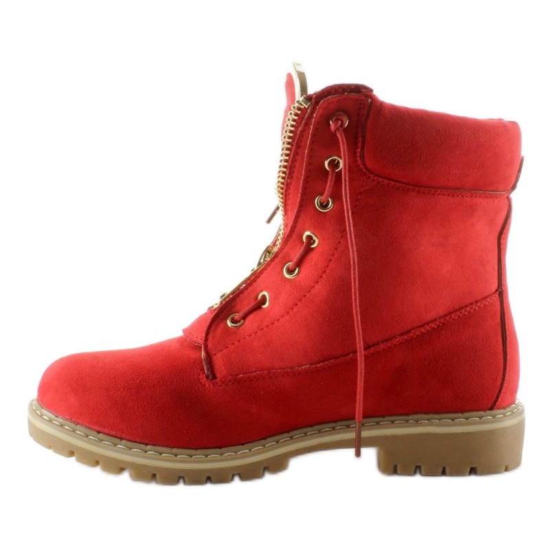 Semišové balmanské boty hladké červené NC50 Red 1 Semišové balmanské boty hladké červené NC50 Red 1