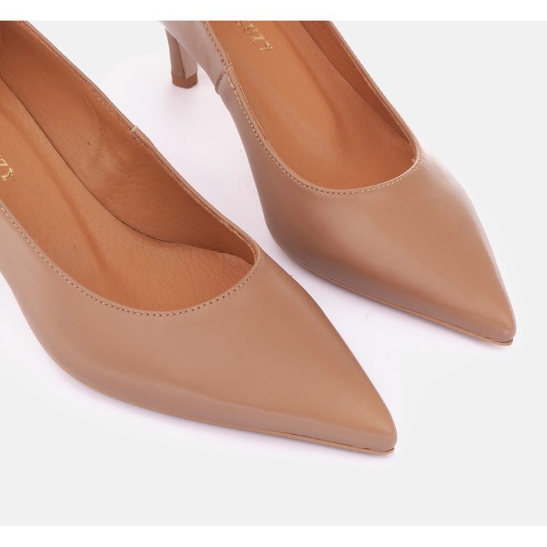 Marco Shoes Malagské podpatky béžový 1