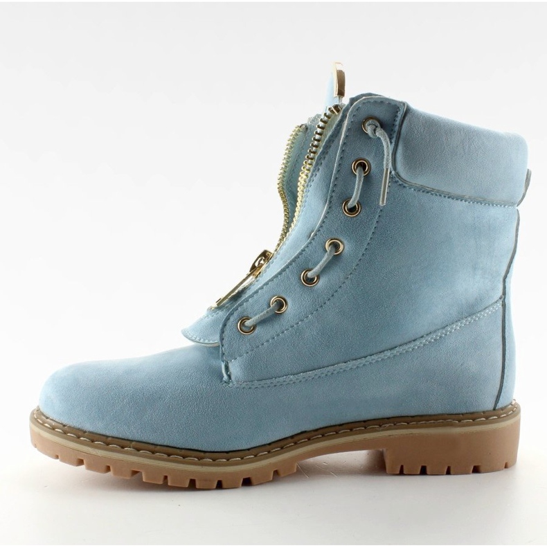 Modré semišové balmanské boty NC50 L. Modré modrý 2