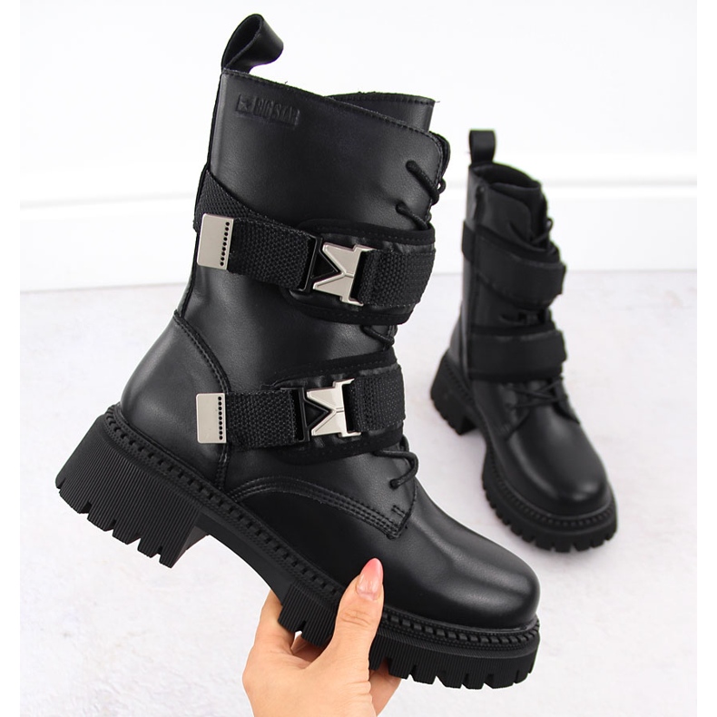 Dámské kožené brašny s přezkami, černá Big Star OO274A274 černý 1