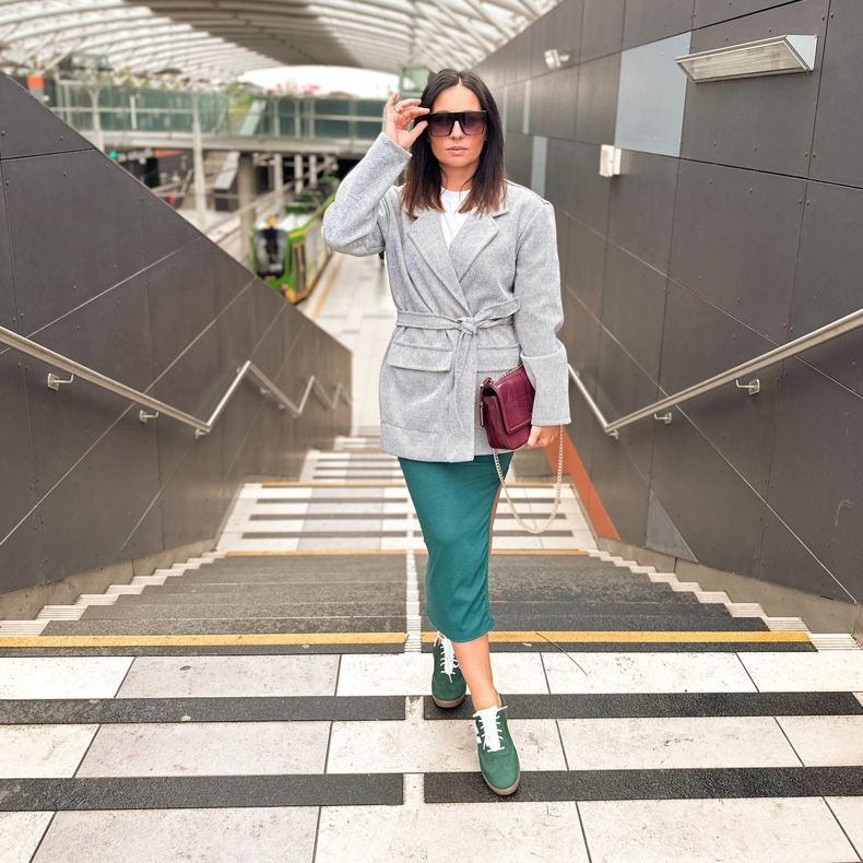 Olivier Dámské kožené boty, Style 1259 tenisky, zelené zelená 1