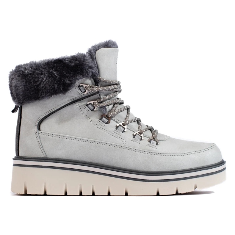 Dámské trapery na platformě šedá 1