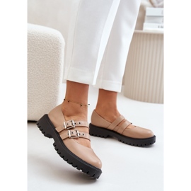 Dámské boty s béžovými pásky z eko kůže Terione 2