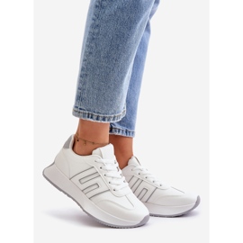 Dámské tenisky, sportovní obuv na platformě, bílá a šedá Thari bílý 1