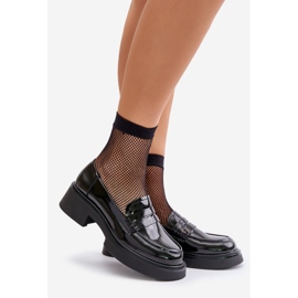 S.Barski Dámské mokasíny Patent Loafers D&amp;A JC42-62 Black černý 1